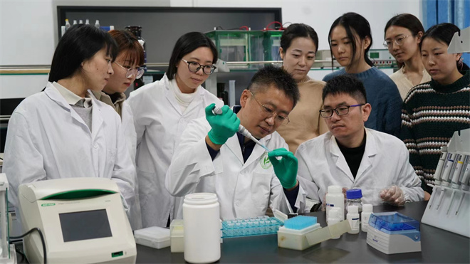 Science封面文章：MK在线金丝猴研究团队首次系统揭示灵长类社会演化之谜_fororder_齐晓光正在做实验，右侧为武进伟，左一为赵兰